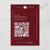 Burgundy Autumn Wedding Details Begleitkarte (Vorderseite)