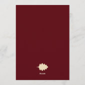 Burgundy Autumn Wedding Einladung (Rückseite)