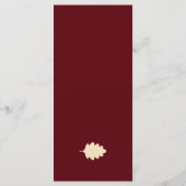 Burgundy Autumn Wedding Menükarte (Rückseite)