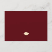 Burgundy Autumn Wedding Reception Begleitkarte (Rückseite)