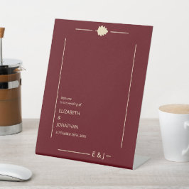 Burgundy Autumn Wedding Sockelschild