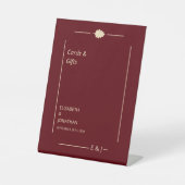 Burgundy Autumn Wedding Sockelschild (Vorderseite)