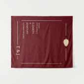 Burgundy Autumn Wedding Wandteppich (Vorderseite (Horizontal))