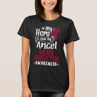 Burgundy Awareness Ribbon Brain Aneurysm T-Shirt