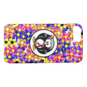 Burgundy Awareness Ribbon Penguin Case-Mate iPhone Hülle (Rückseite (Horizontal))