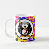 Burgundy Awareness Ribbon Penguin Kaffeetasse (Links)