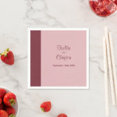 Burgundy Bar Ivory Wedding Serviette (Beispiel)