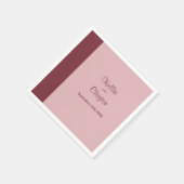 Burgundy Bar Ivory Wedding Serviette (Ecke)