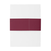 Burgundy Basic Suite Wedding Einladungsbanderole (Rückseitenbeispiel)