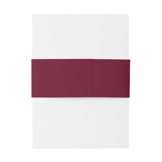 Burgundy Basic Suite Wedding Einladungsbanderole (Rückseitenbeispiel)
