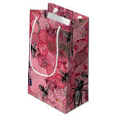 Burgundy Bee Series Design 12 Kleine Geschenktüte (Rückseite Schrägansicht)