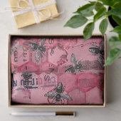 Burgundy Bee Series Design 12 Seidenpapier (Geschenk)