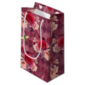 Burgundy Bee Series Design Eleven Kleine Geschenktüte (Vorderseite Schrägansicht)