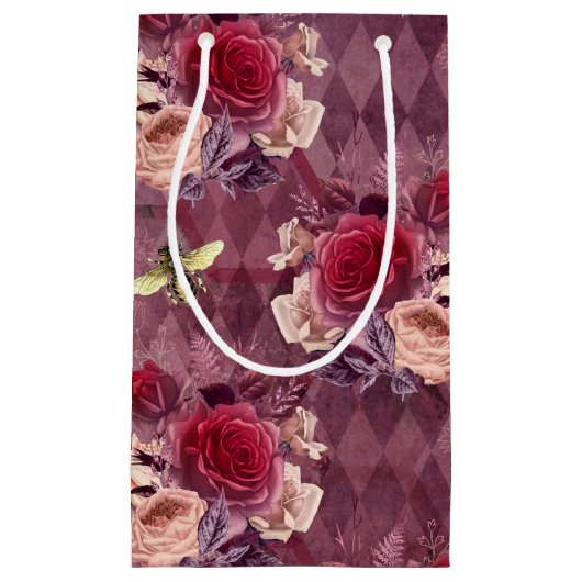 Burgundy Bee Series Design Eleven Kleine Geschenktüte (Vorderseite)