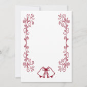 Burgundy Bells Scrollwork Design Wedding Einladung (Rückseite)