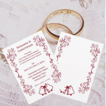 Burgundy Bells Scrollwork Design Wedding