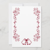 Burgundy Bells Scrollwork Design Wedding Save The Date (Rückseite)