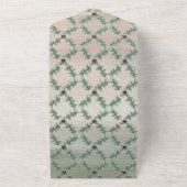 Burgundy Berry Holly Pine Christmas All In One Einladung (Außenbereich)