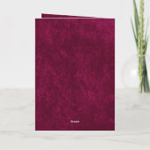 Burgundy Berry Velvet White Folded Wedding Program Programm (Rückseite)