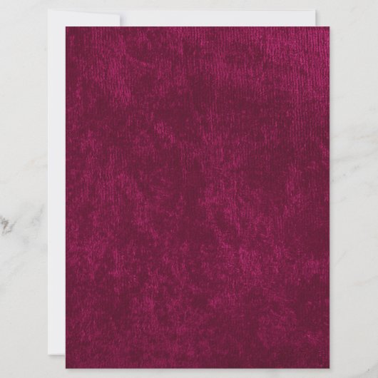 Burgundy Berry Velvet White Wedding Program (Rückseite)