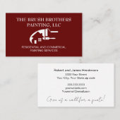 Burgundy Beruflich House Painter Business Card Visitenkarte (Vorne/Hinten)