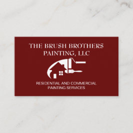 Burgundy Beruflich House Painter Business Card Visitenkarte
