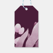 Burgundy Big Blätter Hochzeit Willkommen Geschenkanhänger (Rückseite)