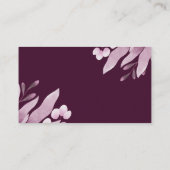 Burgundy Big Blätter Wedding RSVP Begleitkarte (Rückseite)