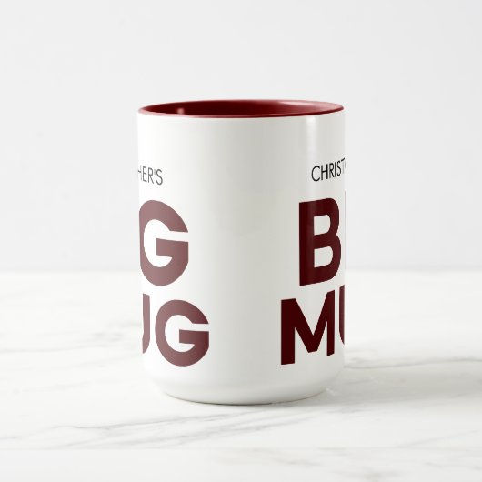 Burgundy Big Tasse | Große Tasse | INDIVIDUELLE NA (Zentrum)