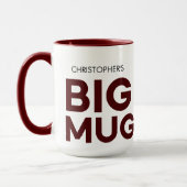Burgundy Big Tasse | Große Tasse | INDIVIDUELLE NA (Links)