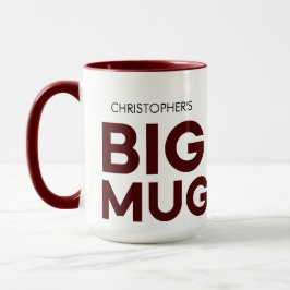 Burgundy Big Tasse | Große Tasse | INDIVIDUELLE NA