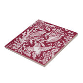 Burgundy Birds Thistle Floral Woodland Fliese (Seite)