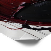 Burgundy Black Abstrakt Violin Poster (Ecke)