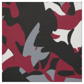 Burgundy Black Camouflage Fabric Stoff (Muster)