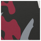Burgundy Black Camouflage Fabric Stoff (Nahaufnahme)