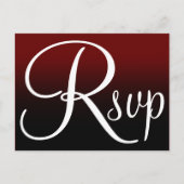 Burgundy Black Ombre Moderne UAWG Einladungspostkarte (Vorderseite)