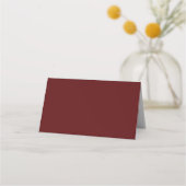 Burgundy Blank Wedding Place Cards Platzkarte (Rückseite)