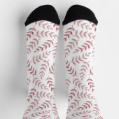 Burgundy-Blätter auf weißen Socken (Oben)