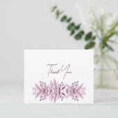 Burgundy Blätter Brautparty Danke Karte (Stehend Vorderseite)