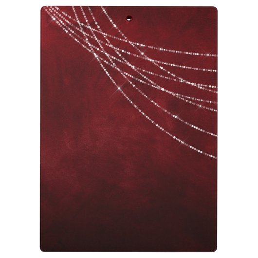 Burgundy Bling Klemmbrett (Rückseite)