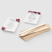 Burgundy Bliss: Elegantes Blumenmuster in Win Fächer (Non-assembled)