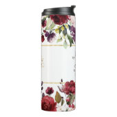 Burgundy Bliss Mutter der Braut Hochzeitsfeier Thermosbecher (Nach links gedreht)