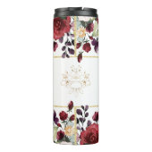 Burgundy Bliss Mutter der Braut Hochzeitsfeier Thermosbecher (Rückseite)