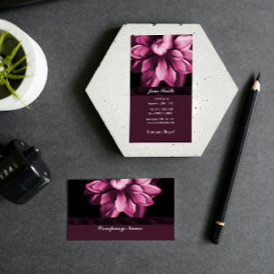 Burgundy Bloom Business Card Visitenkarte