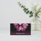 Burgundy Bloom Business Card Visitenkarte (Stehend Vorderseite)