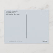 Burgundy Bloom Floral Rücksendeadresse Brautparty Postkarte (Rückseite)