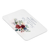 Burgundy Bloom Greenerity Wedding Save the Date Magnet (Rechte Seite)