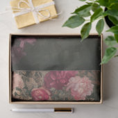 Burgundy Blooms, Viktorianisch Gothic, Moody Flora Seidenpapier (Geschenk)