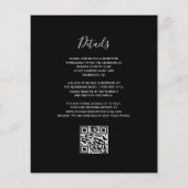 Burgundy Bloral Black QR Code (Rückseite)