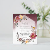 Burgundy-Bloral-Katholische Hochzeit der Brautmess (Stehend Vorderseite)